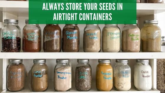 store chia seeds in airtight containers