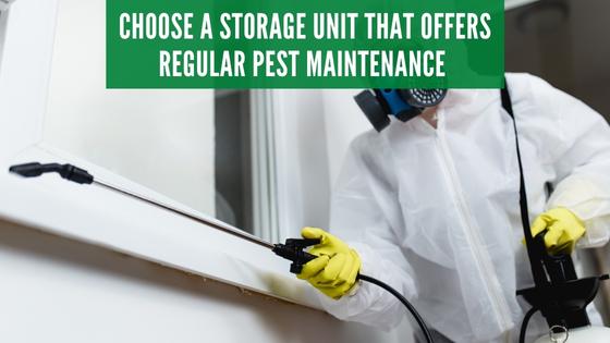 storage unit pest control